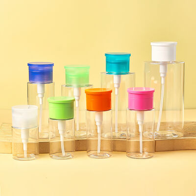 chai loại PET trong suốt nhựa loại bỏ trang điểm, mắt trang điểm và sơn móng tay loại bỏ máy bơm chai