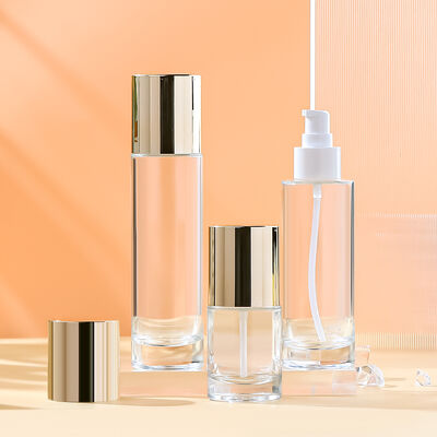 chai thủy tinh trong suốt chống rò rỉ thân thiện với môi trường cho bao bì mỹ phẩm tùy chỉnh